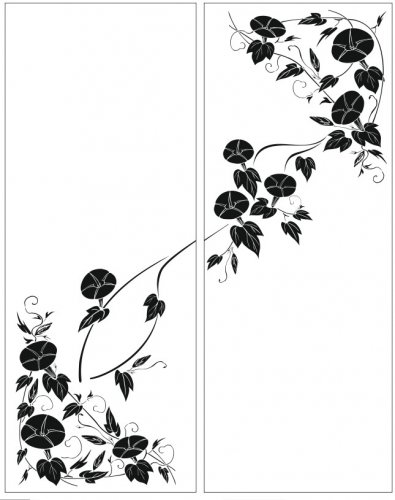Пескоструйный рисунок Цветы 1299